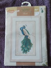 Lanarte peacock cross stitch - lanarte, 'peacock'