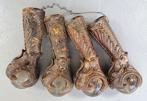 Antique cast iron dragon - (x4),
