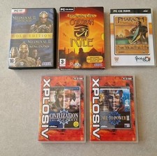 5x PC Game Bundle, Medieval 2 ,civilization Call To Power 1&2 ,Pharaoh Etc 