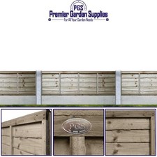 W.6ft x H.2ft Premier Capped Larch Lap Framed Overlap Treated Fence Panels