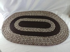 Braided Rug Vintage Style Nylon Platted 76x50cm Oval (2available sold septeratly