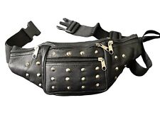 Clearance price Biker, Punk, Gay, Travel Large Studded Leather Bum Bag
