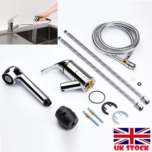 Chrome combi mixer tap - mixer, pull