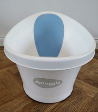 Shnuggle Newborn Baby Bath With Built-in Support Bump & Soft Backrest White/Pink