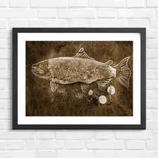Fresh salmon fillet with chalk - fresh,