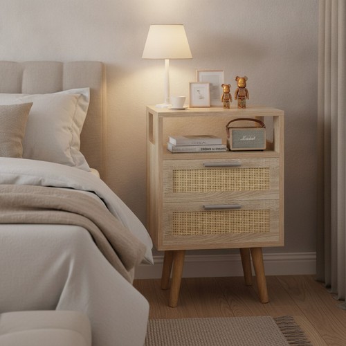 Nightstand with drawers - with,