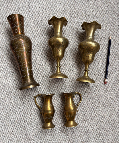 Lot engraved vintage - engraved, indian