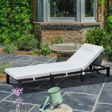 Sun Lounger Rattan Reclining