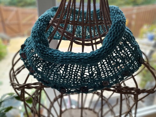 Italian cotton silk snood - italian,