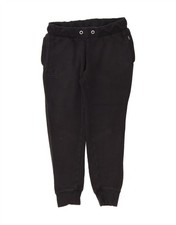SUPERDRY Womens Tracksuit Trousers Joggers UK 14 Large Black Cotton DX55