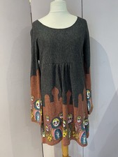 Joe Brown’s Grey Rust Russian Doll Jersey Dress Uk18 PB37 