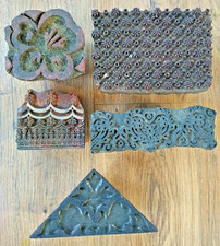 5 Vintage Indian Wooden