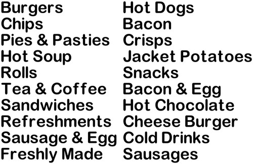 Menu wording catering - wording,