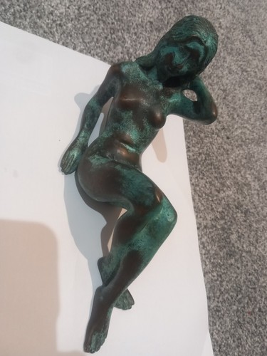 Vintage bronze statue naked - bronze,