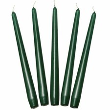 Green Taper Dinner Candles  9"