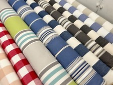 Ticking curtain fabric by Romo