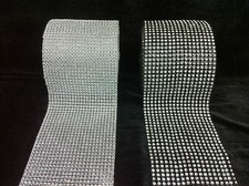 Diamante Effect, Rhinestone Mesh ribbon trimming bridal craft X 1METER 