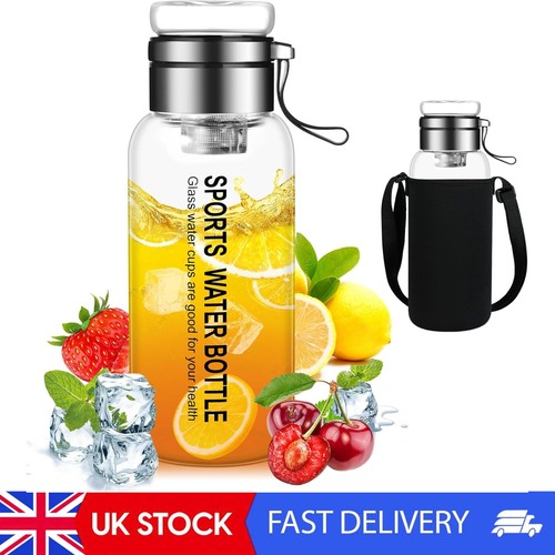 Glass water bottle - bottle-1, liter