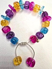 LOLA ROSE GORGEOUS MULTI COLOUR CRACKLE QUARTZ GEMSTONE BRACELET - NWOT