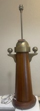 VINTAGE MCM 1960s SHIPS BINNACLE TEAK TABLE LAMP DATED 1966…