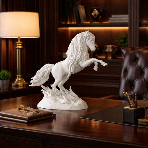 Horse sculpture white - horse,