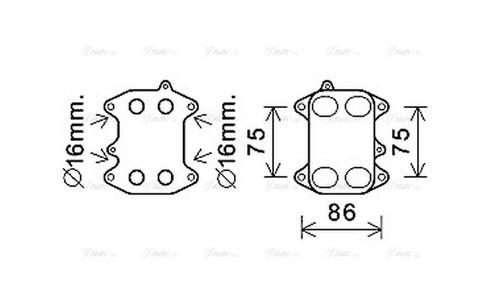 Ava oil cooler vn3388 - ava, for