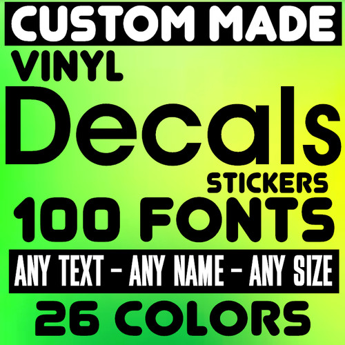 Custom text vinyl - text, lettering