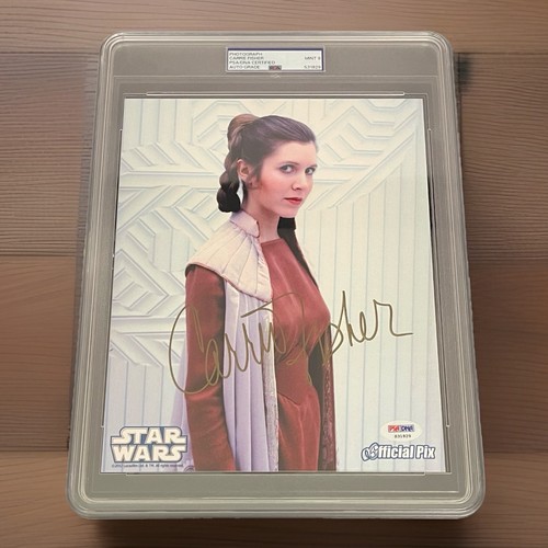 Carrie fisher psa dna signed - fisher,
