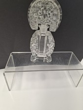 Vintage Czech glass perfume bottle with an oversized stopper