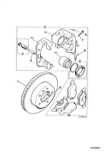 Jaguar genuine disc shield - disc,