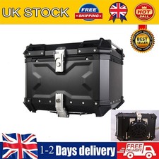 65L Motorcycle Rear Top Box Black Alloy Carrier for BMW Kawasaki Triumph Suzuki