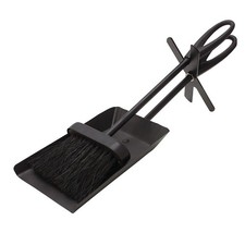 Fireside Ash Brush and Shovel Hearth Tidy Set | 38 cm with Cast Iron Handles