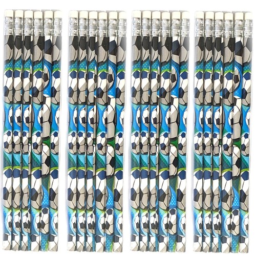 Football pencils with erasers - football,