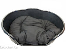 Large Plastic BLACK Dog Pet Bed With BLACK Dog Cat Basket
