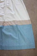 Dunelm Curtains Cream Beige Blue Star Lined W45" D54" Kids or Nursery Good Condi