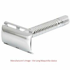 Traditional Vintage Style Three Piece Double Edge (DE) Safety Razor by Vie-Long.