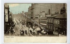 (Ld8202-473)  Briggate, LEEDS  Used G - Stamp Removed