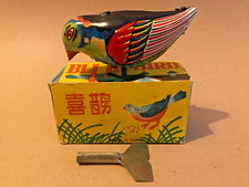 Pecking Bird wind up Tin Toy