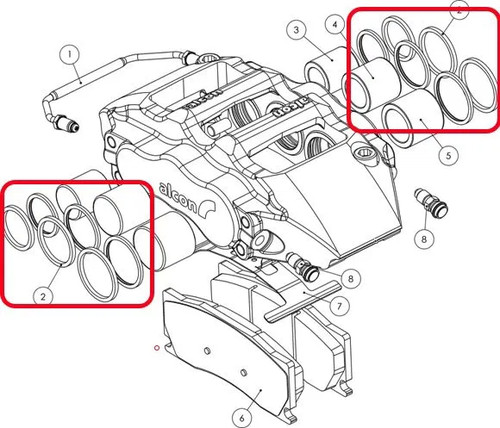 Alcon adex calliper - calliper, piston