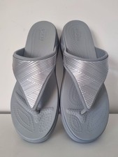 Crocs Capri Silver Wedge Heel