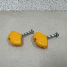 2 Pieces B&Q Yellow Handle Wing & Bolt Screw Fixing Knob NMLM1000 / NMB1156LWM