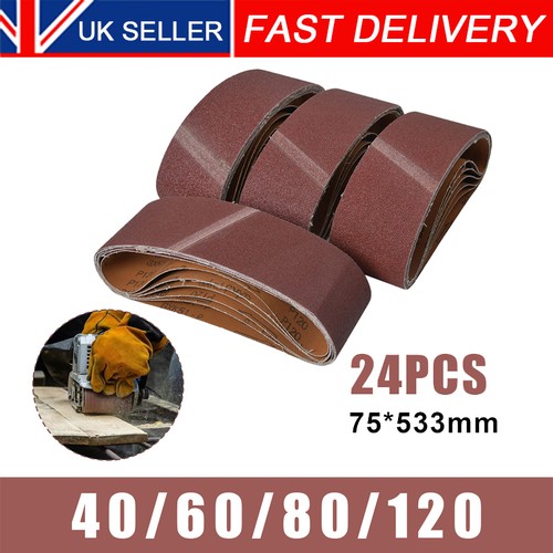 24pack sanding belts 75x533 - sanding, mm