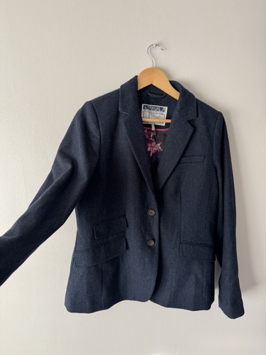 Joules herringbone blue wool - herringbone,
