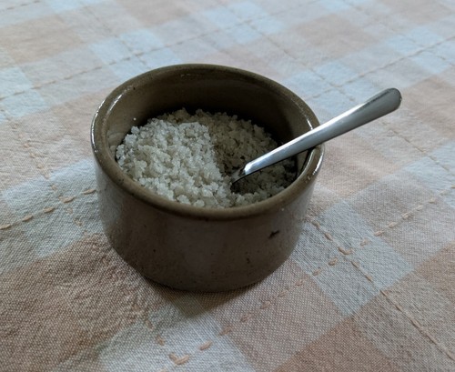 Earthenware salt mustard - salt, /