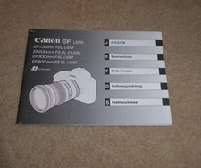 CANON EF LENS 135mm F2 L 200mm F2.8 L II 300mm F4L 400mm F5.6 L USM INSTRUCTIONS
