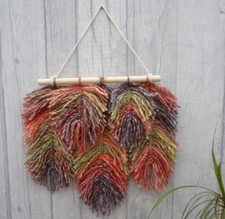 Rainbow Multi Macrame Feather