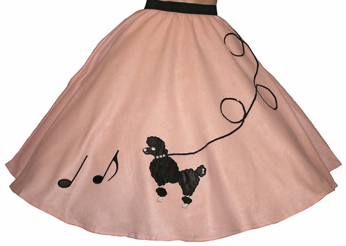 Light pink felt poodle skirt - pink,