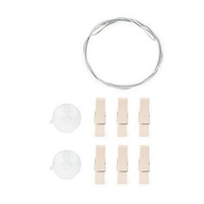 Clothespin Photo Holder Wooden Magnetic Pegs Note Clothes Line Gift Kikkerland