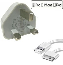 100% Genuine CE Charger Plug & Cable For IPhone 4/4s/3/3gs/ IPad 1,2,3/IPod Nano