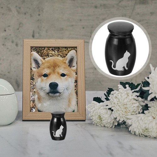 Reusable small pet urn black - pet,